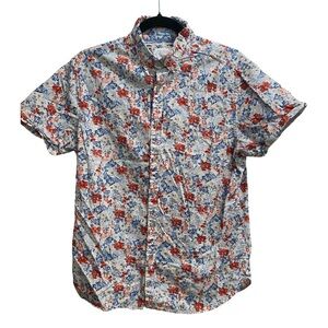 Cactus Man Ricky Singh Floral Short Sleeve‎ Button Up, sz. Medium EUC